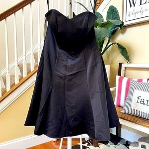 Alfred Angelo Strapless black formal midi dress